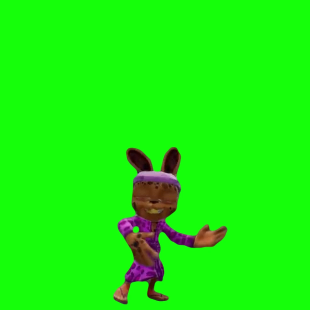My Pet Hooligan - Rabbit Air Guitar Dance (Green Screen)