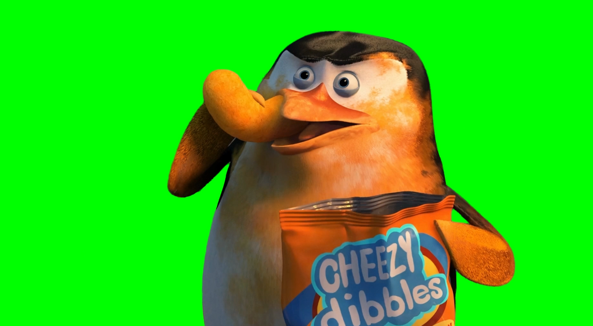 Skipper the Penguin Eating Crunchy Chips meme - Penguins of Madagascar ...
