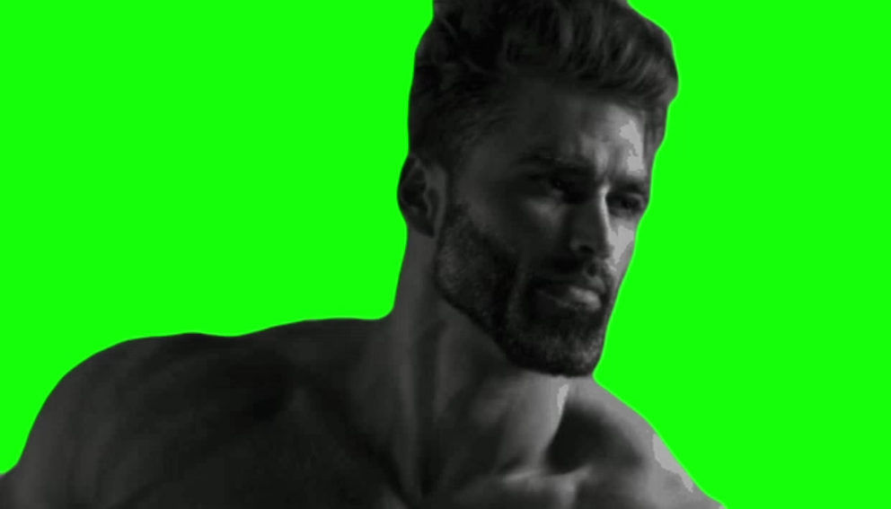 GigaChad Phonk Edit GIF (Green Screen)