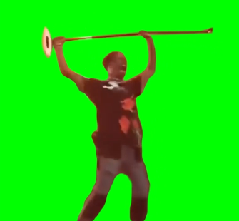 Travis Scott Holding Microphone Stand (Green Screen)