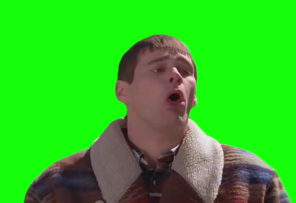 Jim Carrey Sad Vomit Meme - Dumb and Dumber (Green Screen)