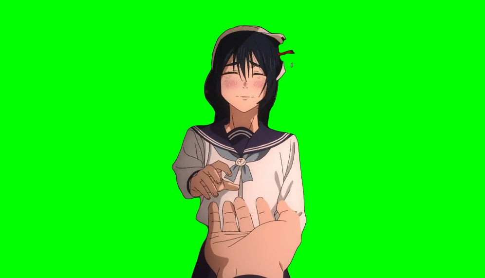 Jujutsu Kaisen - Riko headshot death (Green Screen)