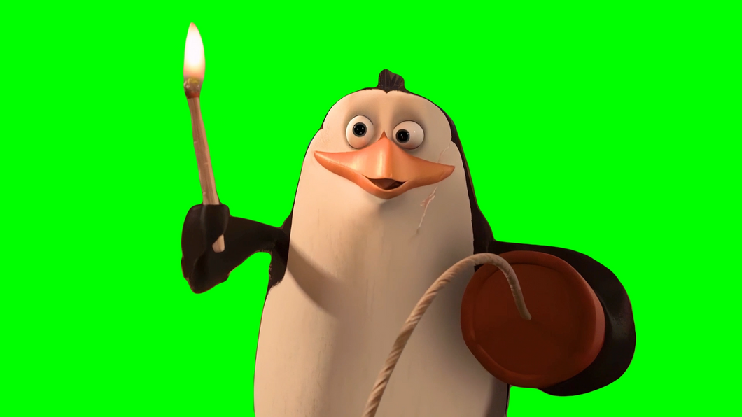 Yes Rico, KABOOM! meme - Penguins of Madgascar (Green Screen)