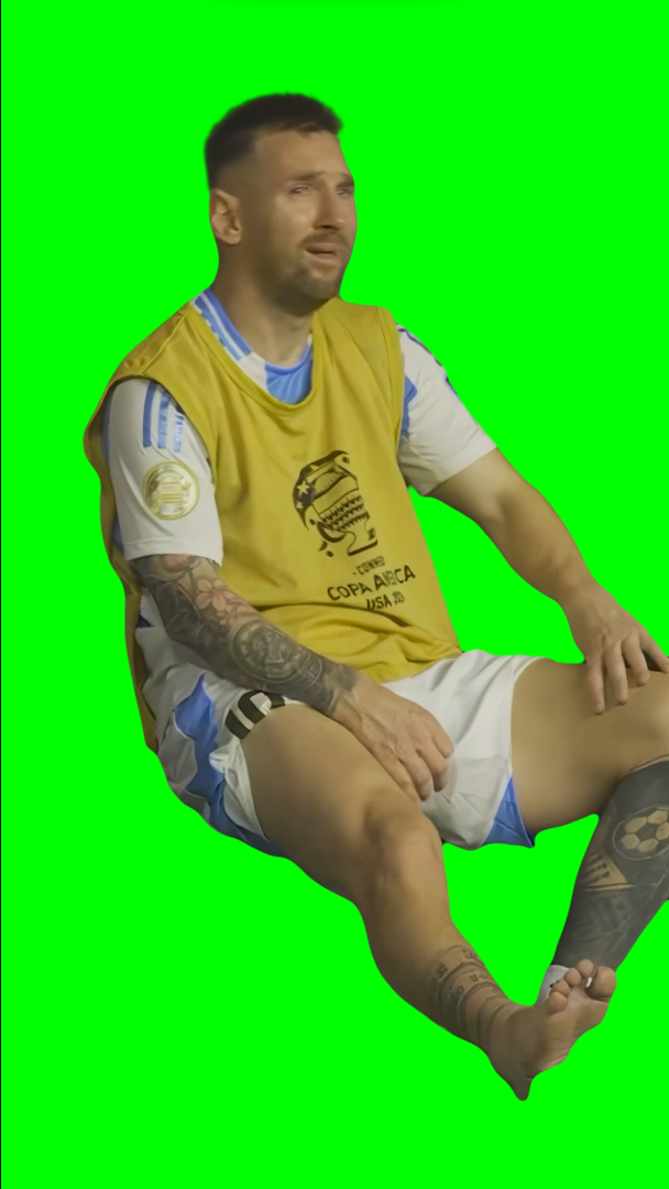 Lionel Messi Crying meme (Green Screen) – CreatorSet