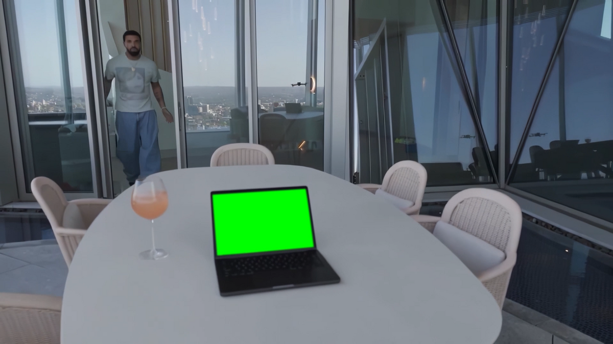 Drake throwing a Slipper at the Drone meme V2 (Green Screen) – CreatorSet