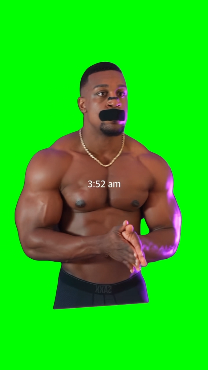 Ashton Hall Morning Routine meme (Green Screen) – CreatorSet