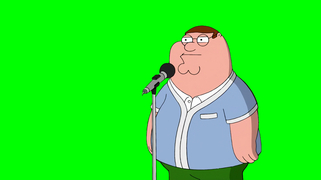 Peter Griffin Singing Eye Of The Tiger meme - Family Guy (Green Screen)