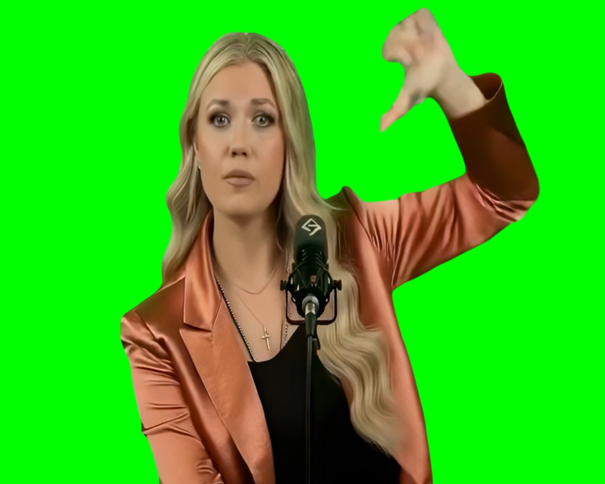 True Creator Rapping Meme Erika Kirk Rapping meme - On The Radar (Green Screen) – CreatorSet