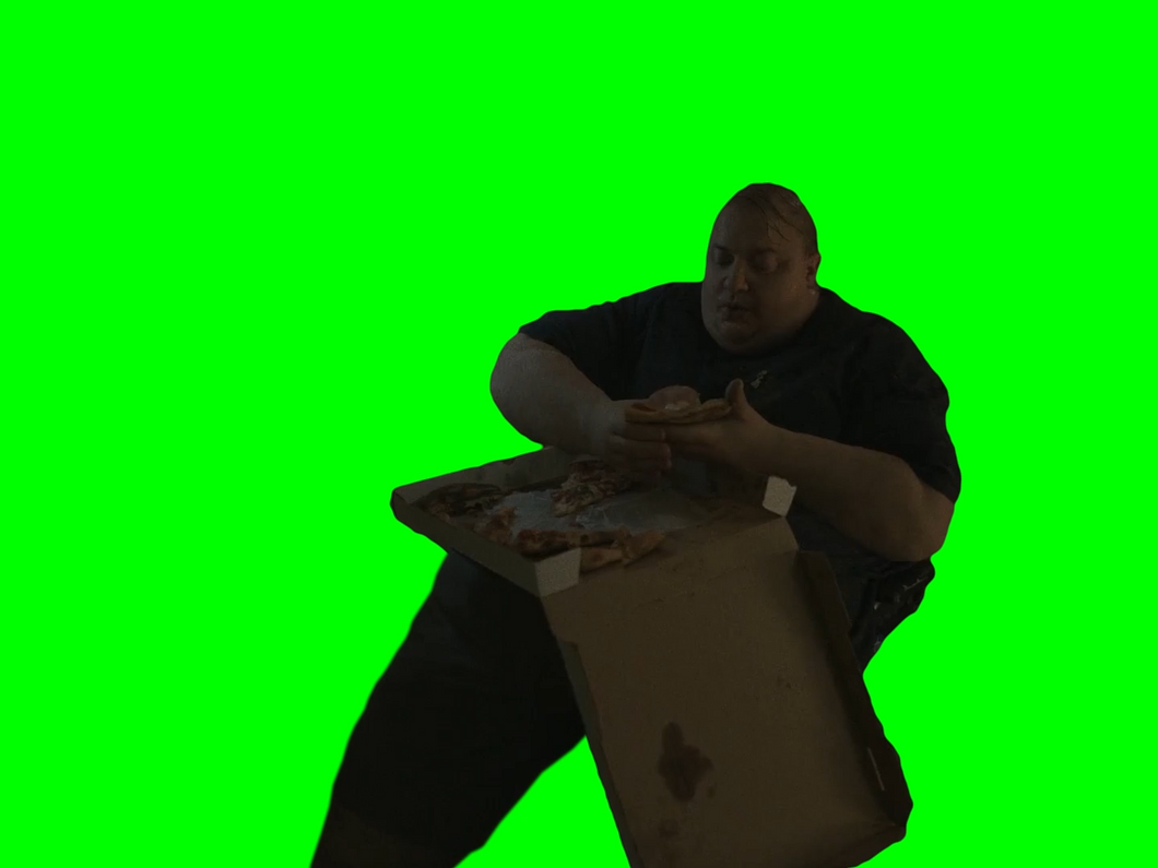 The Whale Eating Pizza scene (Green Screen)