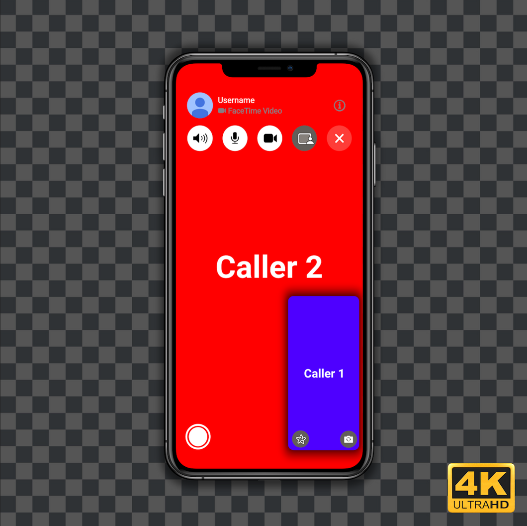 iPhone FaceTime Call Animation Template