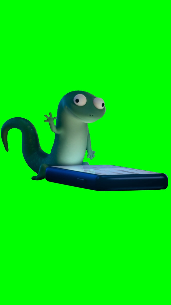 Tom the Lizard Tapping the Phone meme (Green Screen) – CreatorSet