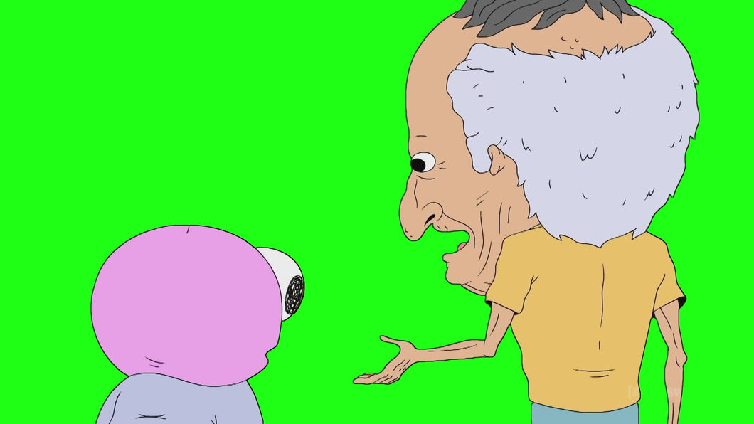 Mr. Boss Daps Up Pim meme - Smiling Friends (Green Screen)