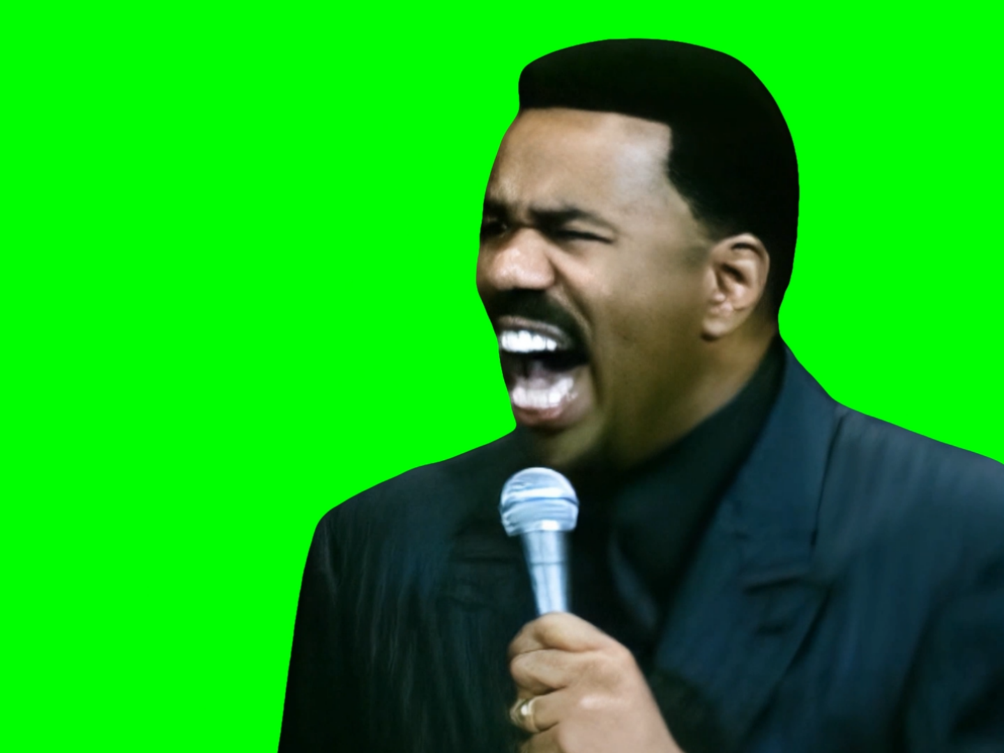 Steve Harvey making monkey noises (Green Screen)