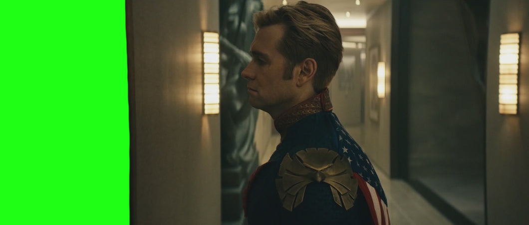Homelander Staring at his Portrait (Green Screen)