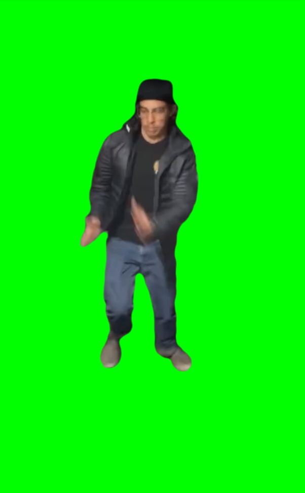 Guy Slips on Ice (Green Screen)