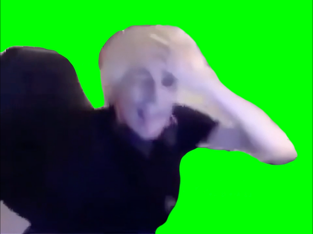 Xqc Slaming Feet on the Desk (Green Screen)