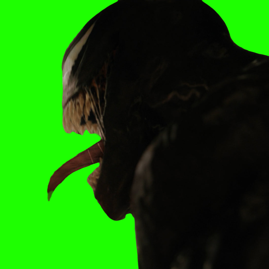 Venom Licking TV Screen (Green Screen)