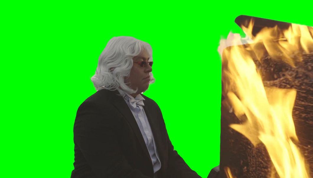 Danila Bolshakov Burning Piano 2 (Green Screen)