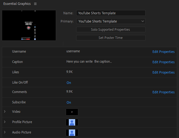 YouTube Shorts UI Overlay Animation Template