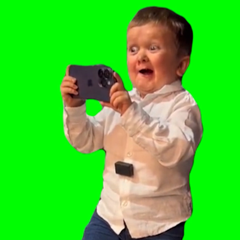 Hasbulla Recording With Phone (Green Screen)