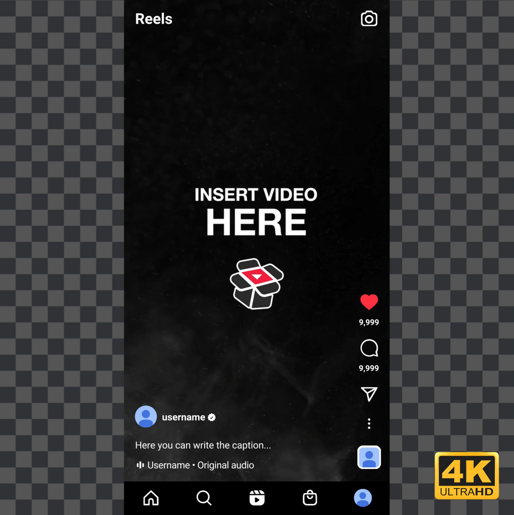 Instagram UI Overlay Animation Template