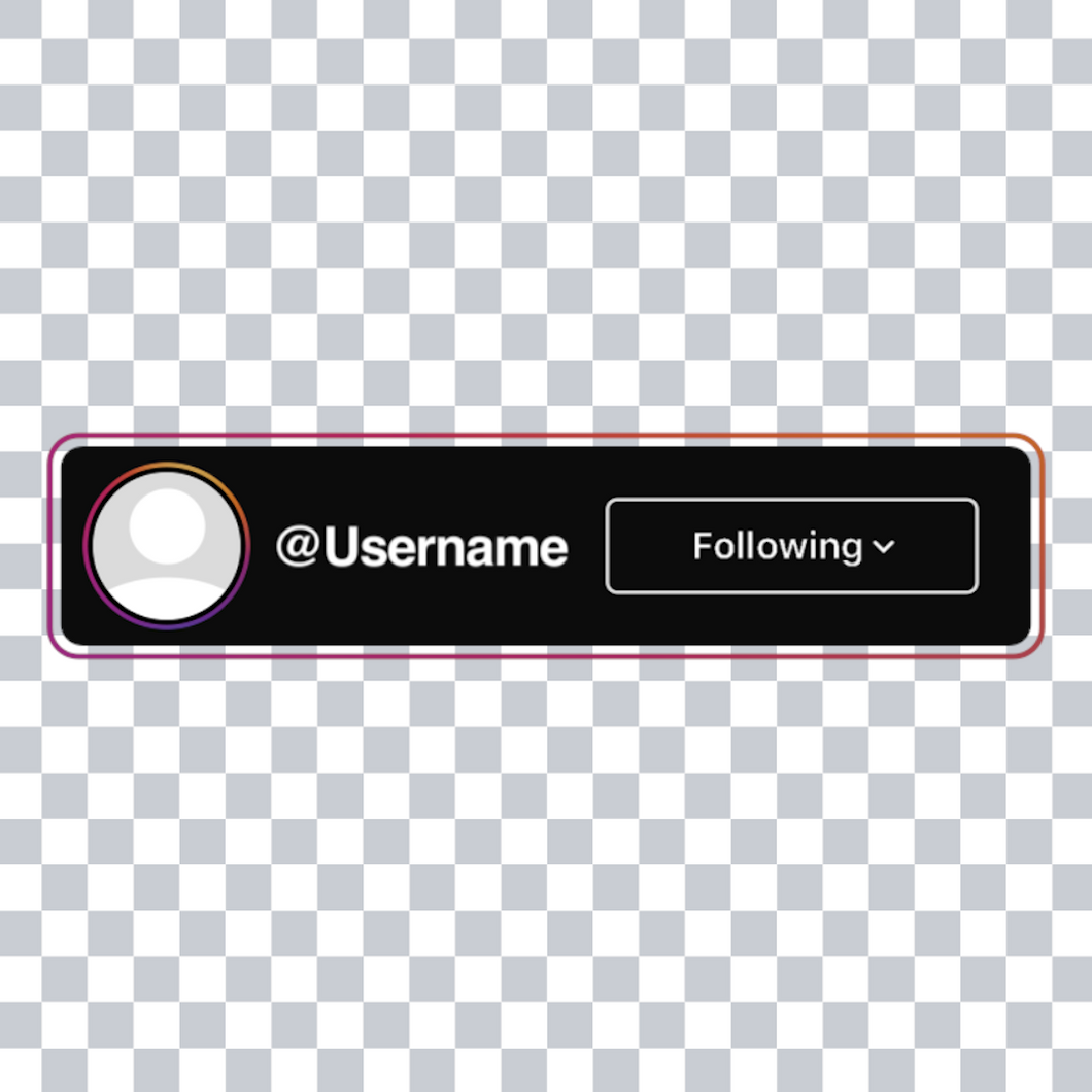 Instagram Follow Tag (Dark Mode)