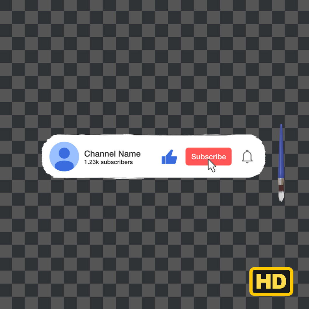 Paintbrush Subscribe Animation