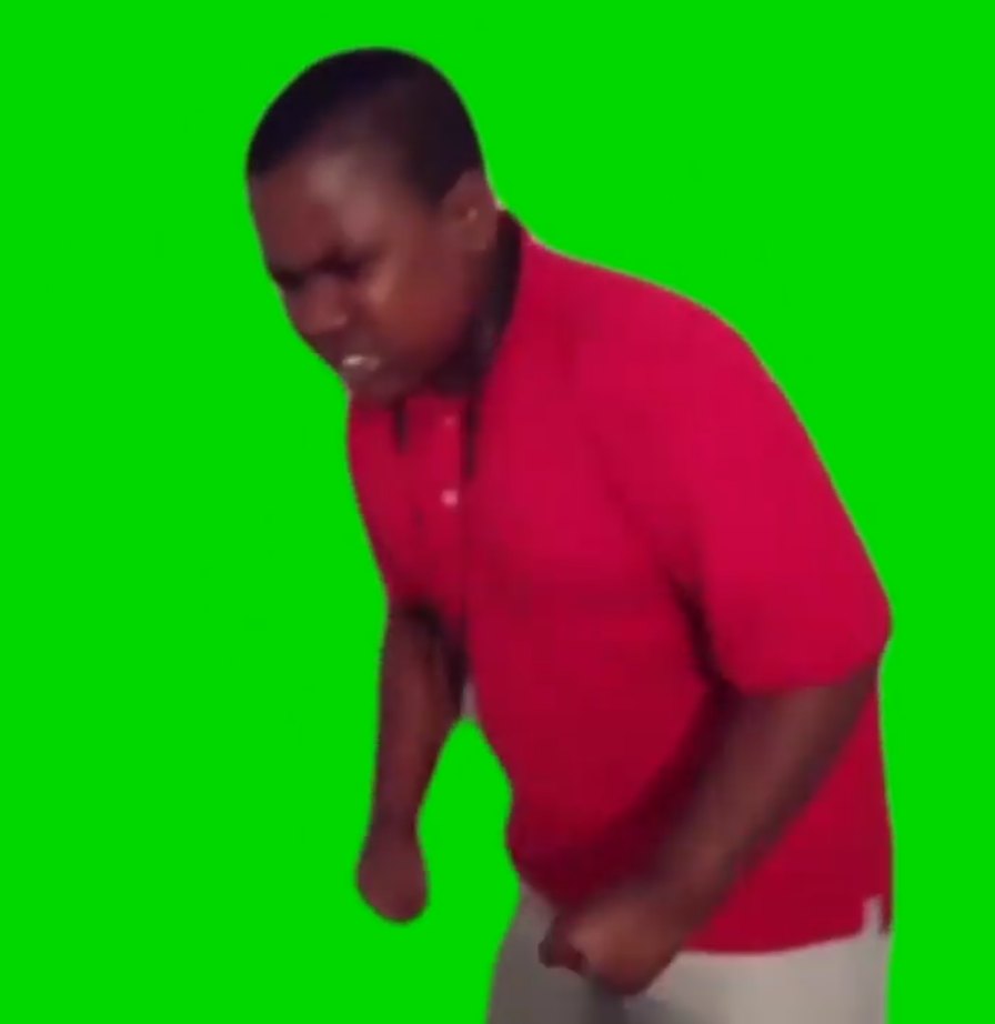 Angry Red Shirt Kid (Green Screen)