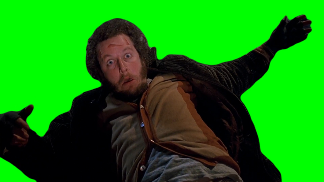 Marv Gets Hit In The Face With A Brick (Green Screen)