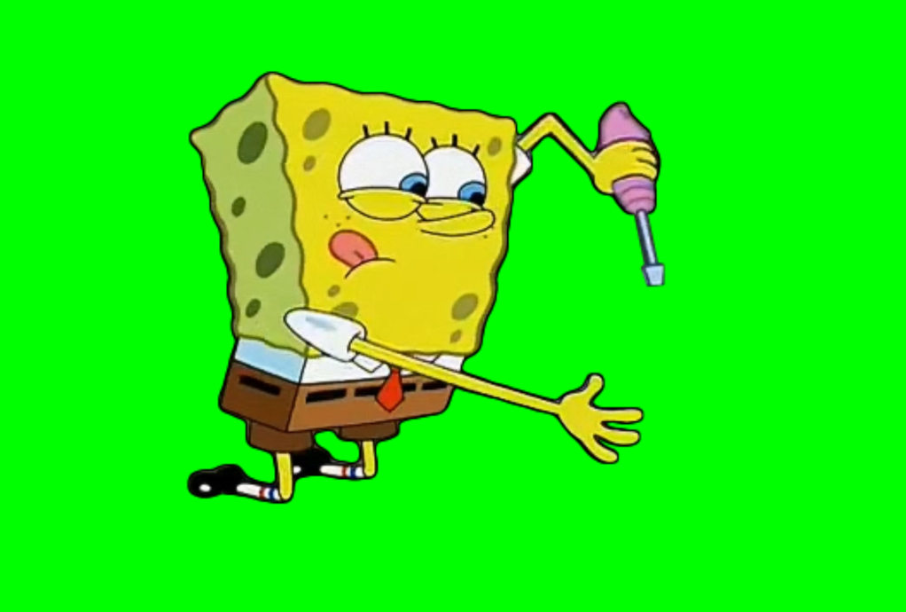 Careful SpongeBob (Green Screen)