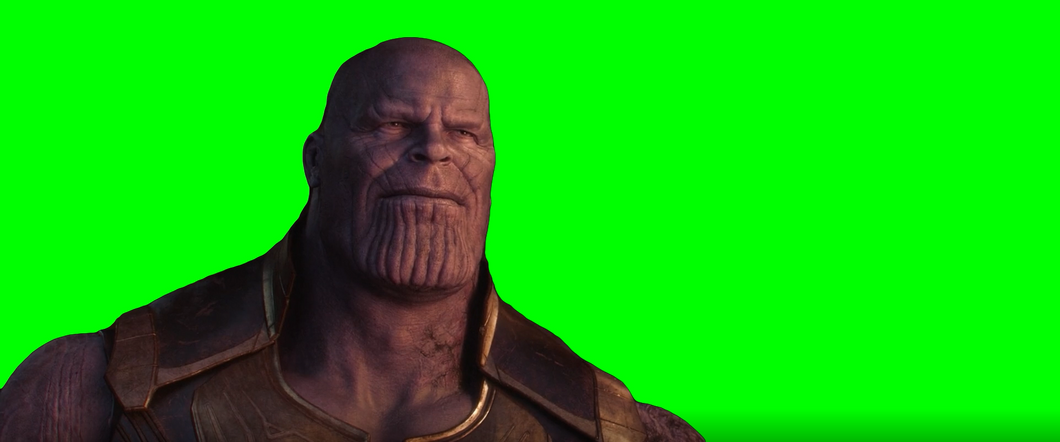Thanos Contemplating Scene (Green Screen)