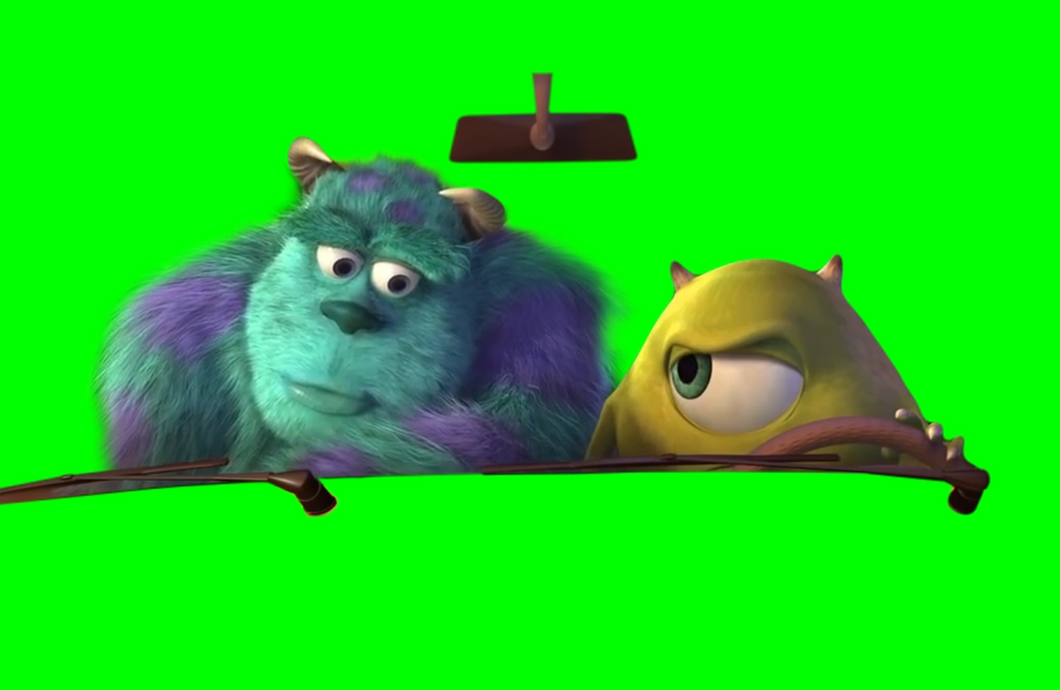 Monsters Inc Mikes New Car (Green Screen)
