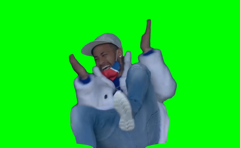 Neymar laughs at Mbappe (Green Screen)