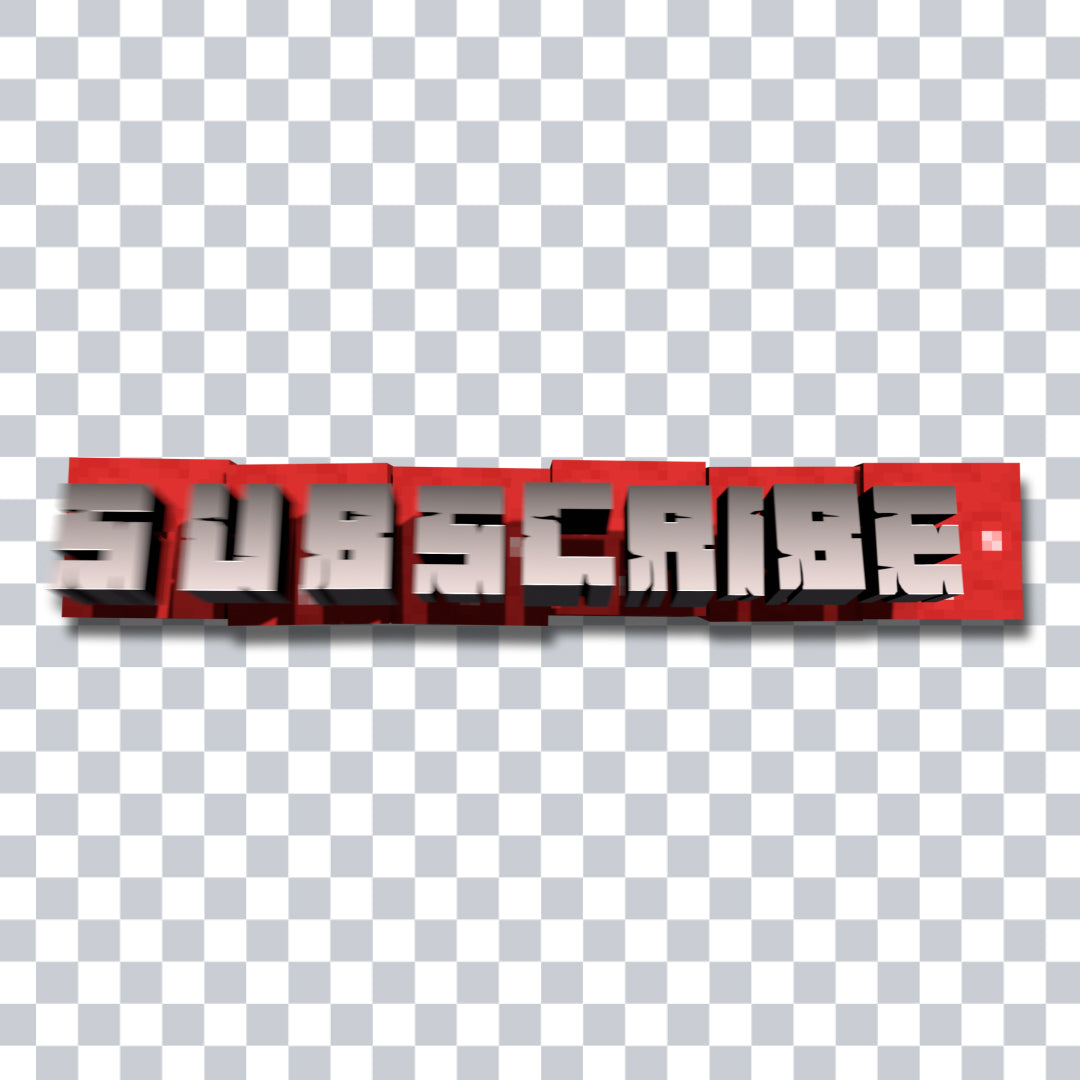 Minecraft Mushroom Blocks Subscribe Animation