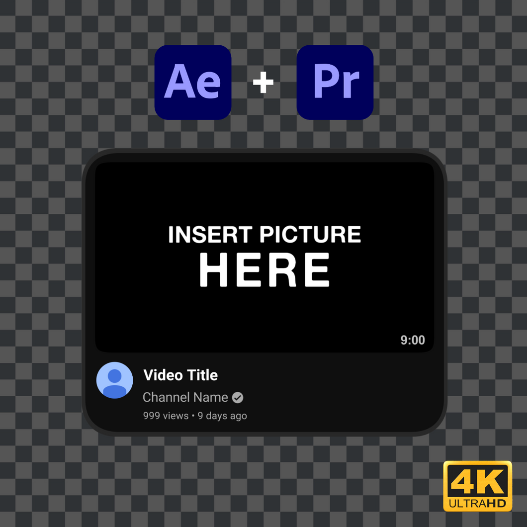YouTube Thumbnail Animation Template | Dark & Light Mode