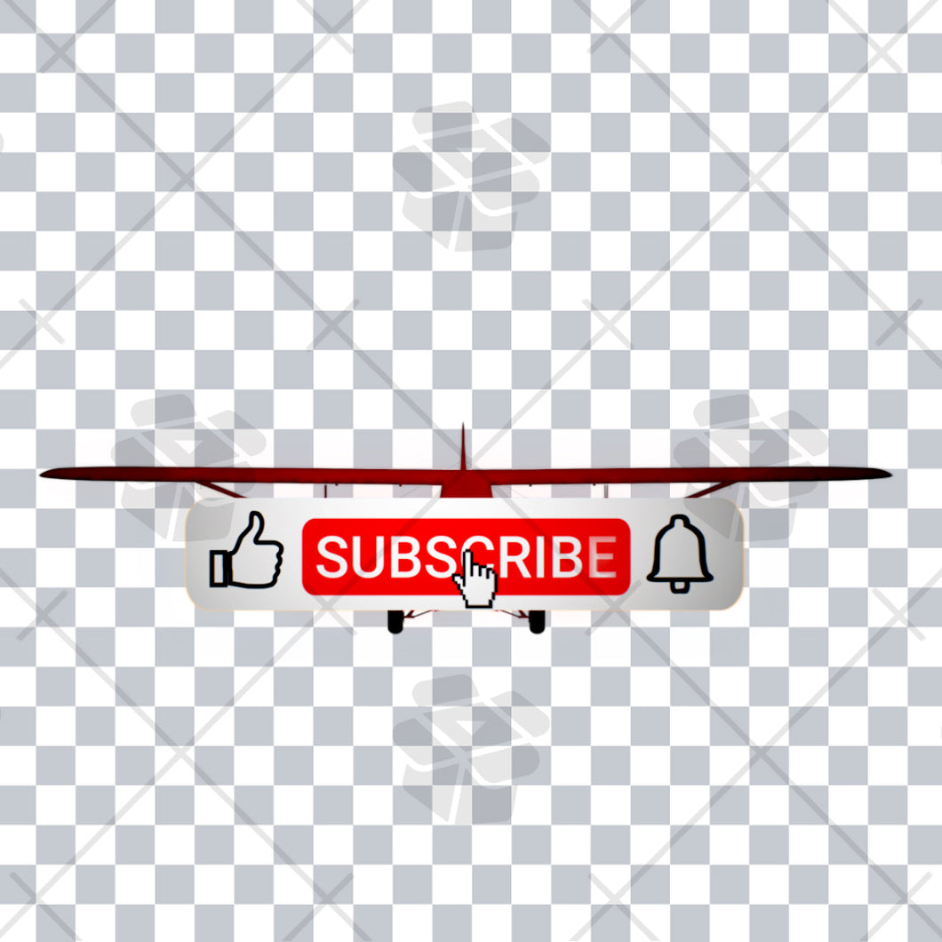 Stunt Airplane Like Subscribe Animation