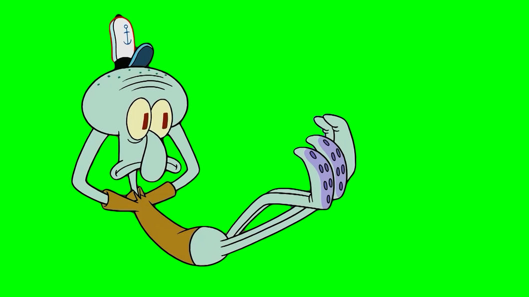 Squidward Chill and Scream (Green Screen)