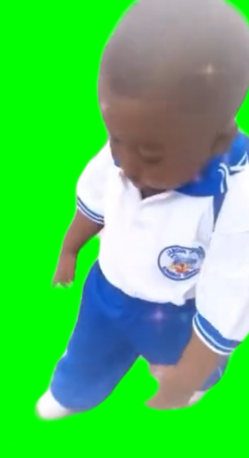 Cool Little Boy Walking (Green Screen)