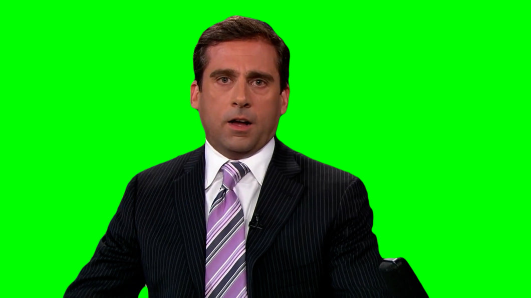 Steve Carell Joyless Laughing (Green Screen)