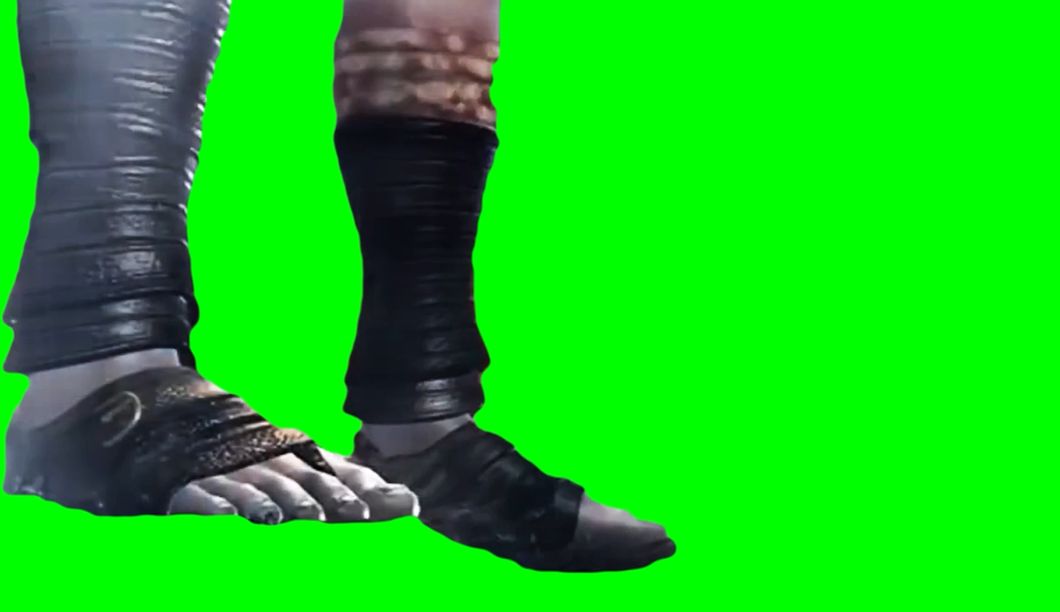 Kratos Jumping off Cliff (Green Screen)