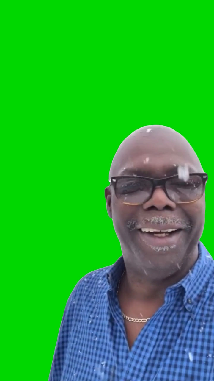 Untrained Meteorologist Falls On Snow (Green Screen)