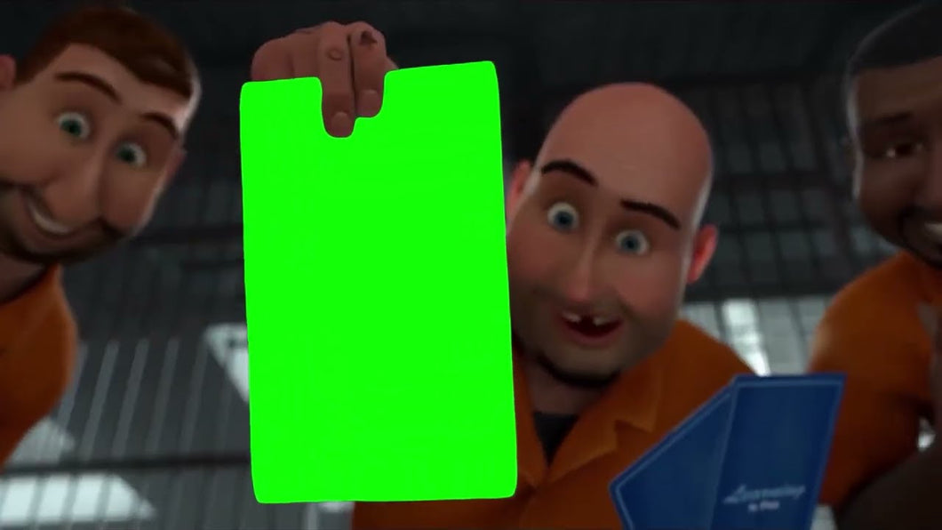 Prison Cards Scene  - Megamind (Green Screen)