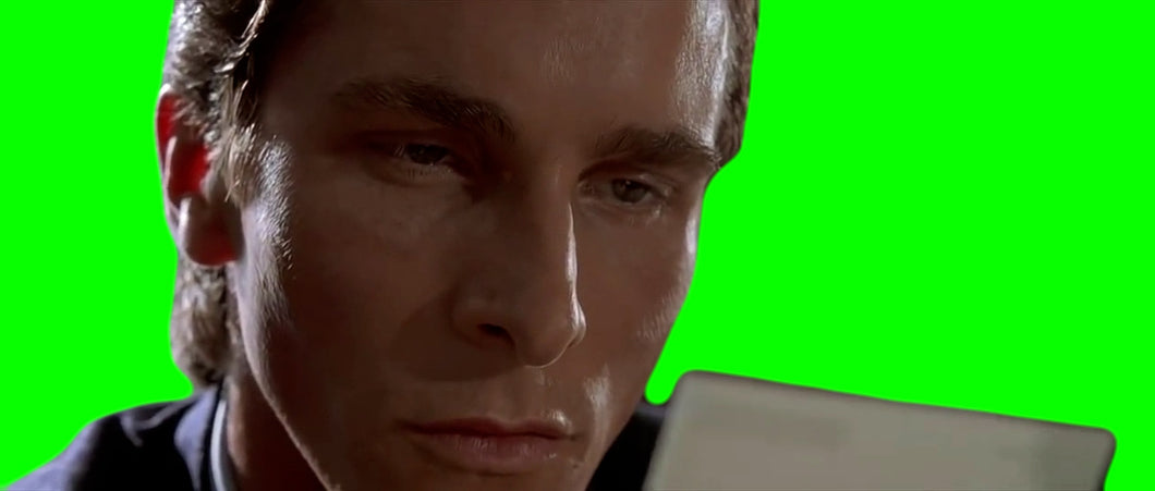 American Psycho Paul Allen Card (Green Screen)