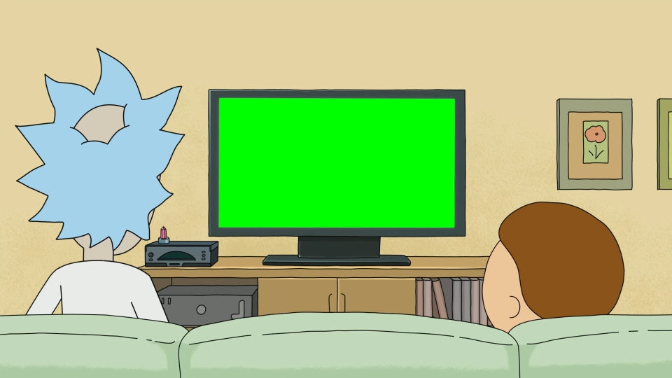 Rick and Morty - TV Scene (Green Screen)