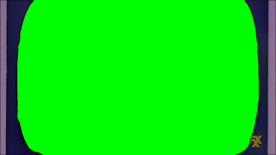 The Simpsons TV Meme Template (Green Screen)