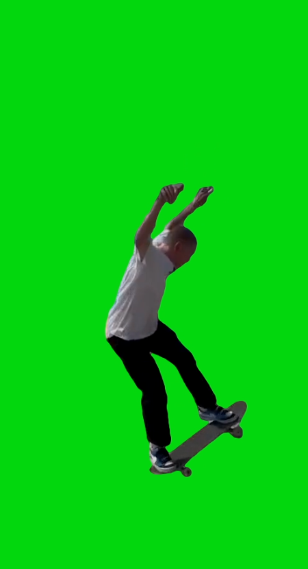Skate Fail [Green Screen]