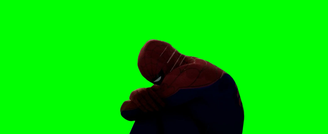 Spiderman Crying In Shower (Green Screen)