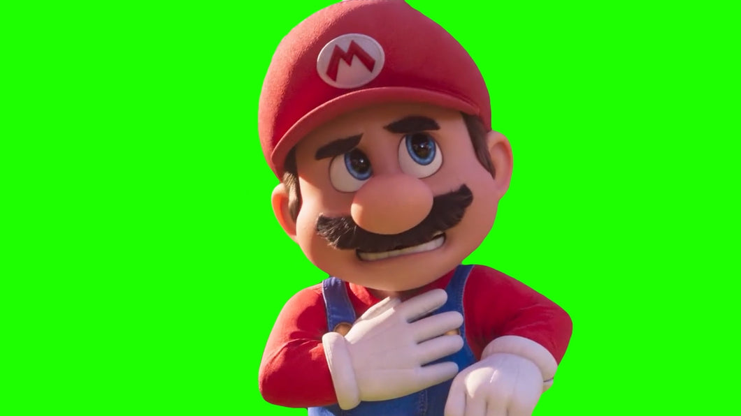 Mario in The Super Mario Bros. Movie Trailer (Green Screen)