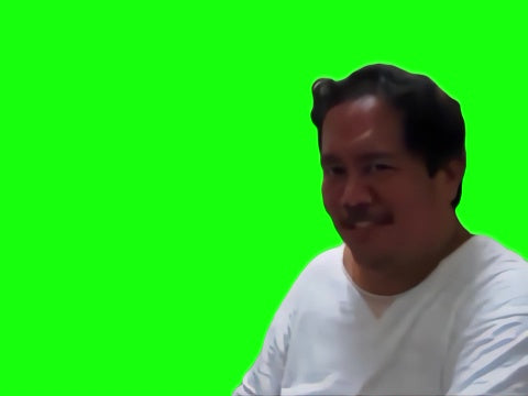 Creepy Guy Smiling (Green Screen)