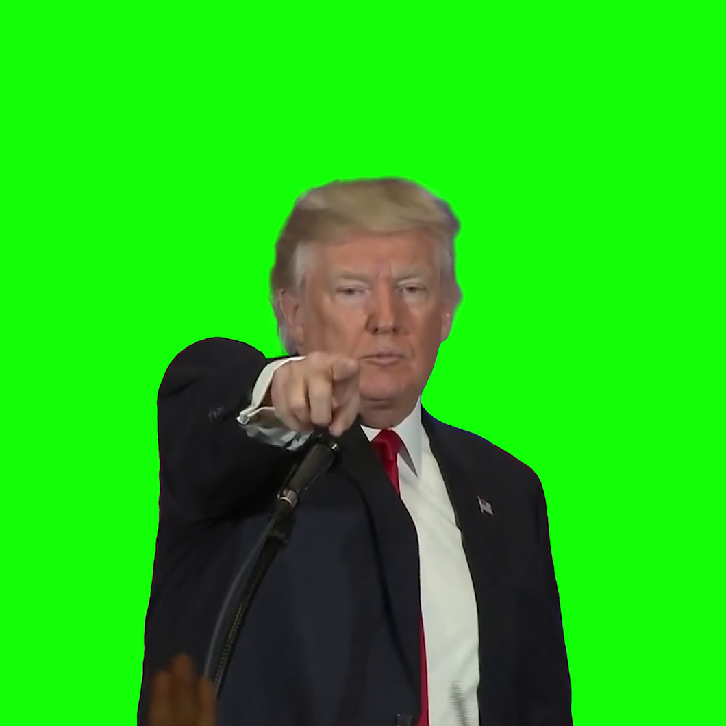 Donald Trump - Dont Be Rude, You Are Fake News (Green Screen)